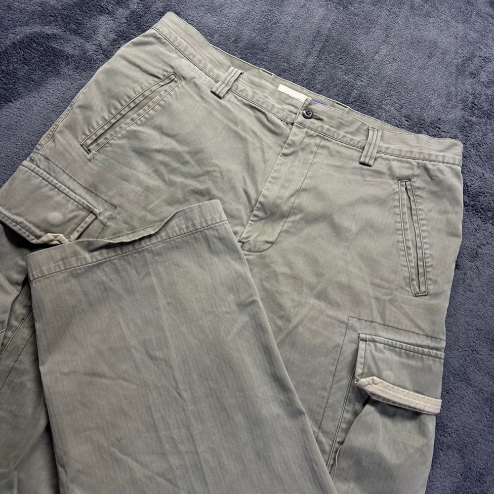 Vintage GAP Cargo Pants Mens 36x34 Wide Leg Baggy Military Paratrooper Green 90s